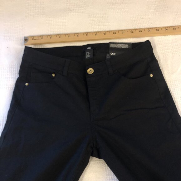 NWT - H&M Jeans Super Skinny Fit Black Denim Stretch Mid Rise Size 30 B82 - Picture 5 of 10